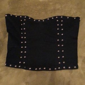 Black Studded crop top